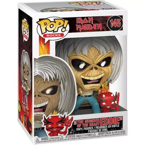 Funko Pop! "The Number of the Beast Eddie" #145 Iron Maiden Box