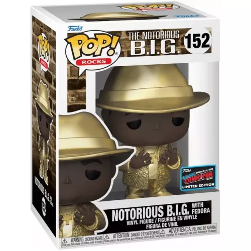 Funko Pop! Notorious B.I.G. with Fedora #152 Gold The Notorious B.I.G. Box