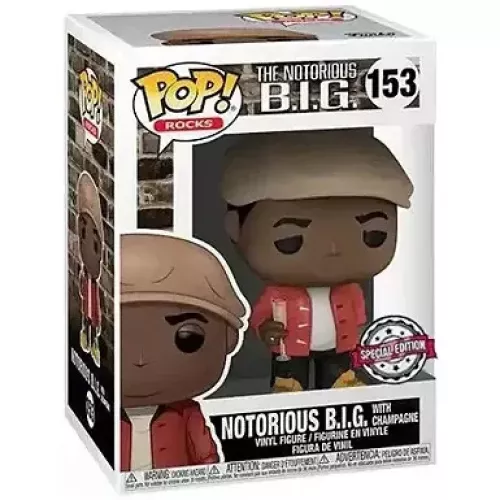 Funko Pop! Notorious B.I.G. with Champagne #153 The Notorious B.I.G. Box