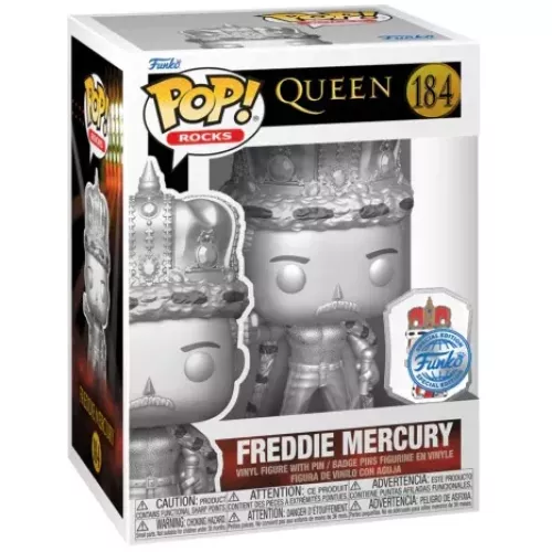 Funko Pop! Freddie Mercury #184 Platinum Queen Rocks Box