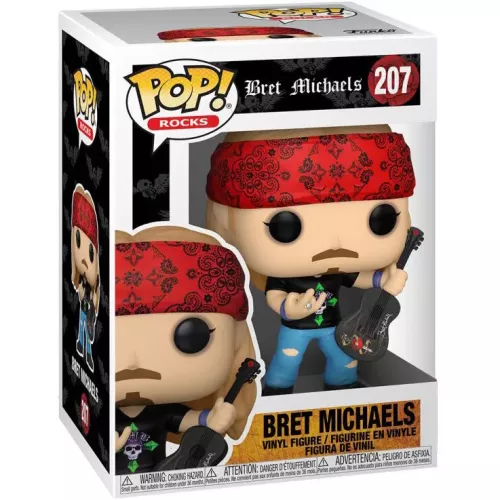 Funko Pop! Bret Michaels #207 Rocks Vinyl Figure Box