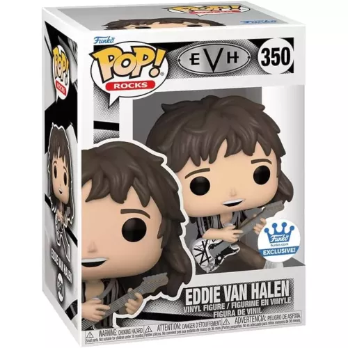Funko Pop! Eddie Van Halen #350 Black & White Frankenstrat Box