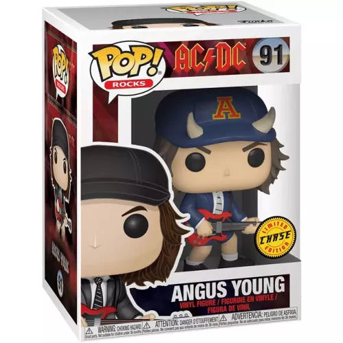 Funko Pop! Angus Young #91 Blue Jacket Chase AC/DC Box