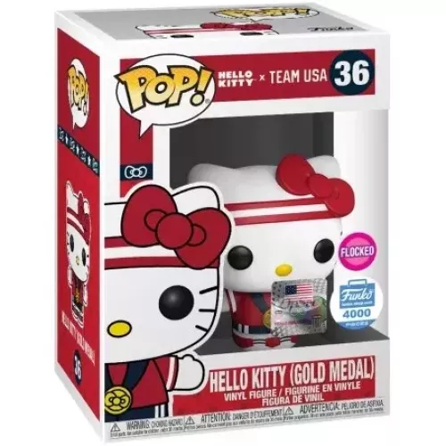 Funko Pop! Hello Kitty (Gold Medal) #36 Flocked Hello Kitty x Team USA Box