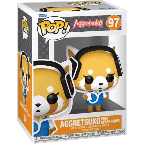 Funko Pop! Aggretsuko with Headphones #97 Sanrio Vinyl Figure Box