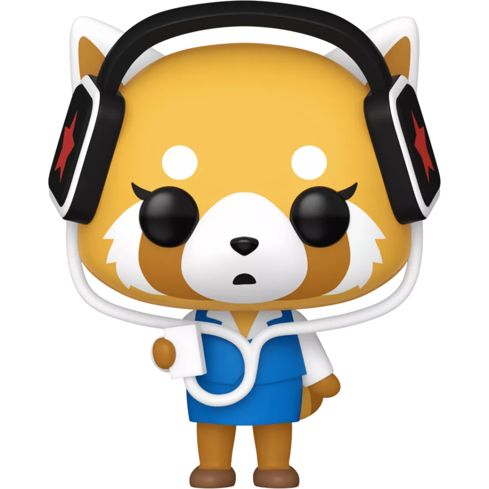 Aggretsuko with Headphones