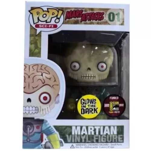 Funko Pop! Martian #01 Glows in the Dark Mars Attacks Box