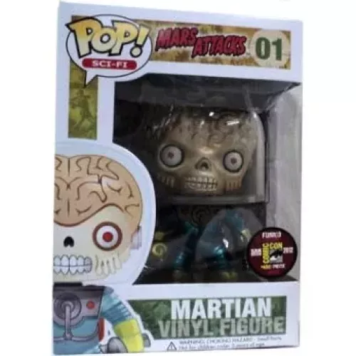 Funko Pop! Martian #01 Metallic Mars Attacks Sci-Fi Box