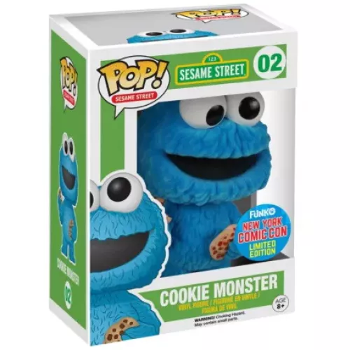 Funko Pop! Cookie Monster #02 Flocked 123 Sesame Street Box