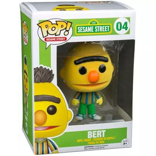 Funko Pop! Bert #04 Flocked 123 Sesame Street Vinyl Figure Box