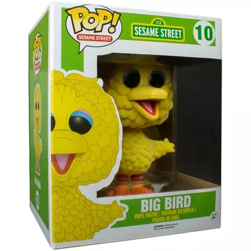 Funko Pop! Big Bird #10 6 Inch Flocked 123 Sesame Street Box