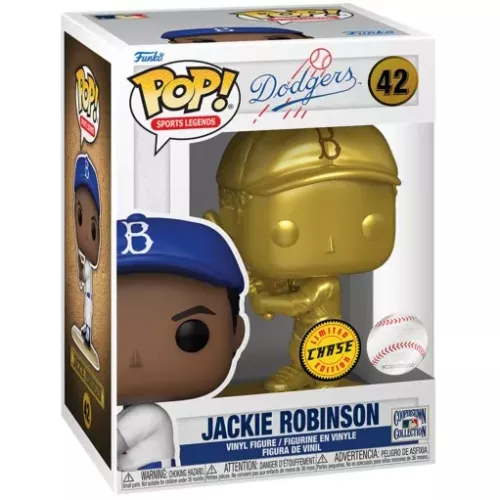 Funko Pop! Jackie Robinson #42 Batting Chase Gold Brooklyn Dodgers Box