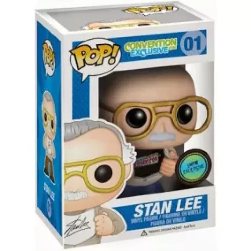 Funko Pop! Stan Lee #01 NYCC Black Shirt Convention Exclusive Com Box