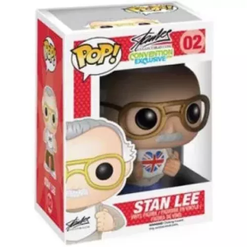 Funko Pop! Stan Lee #02 British Flag Shirt Stan Lee Collectibles Com Convention Exclusive Box