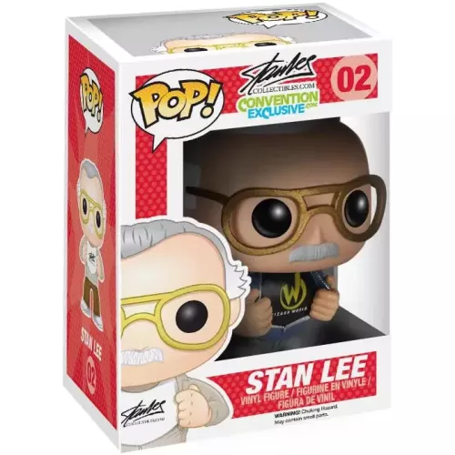 Funko Pop! Stan Lee #02 Wizard World Black Shirt Stan Lee Collectibles Com Convention Exclusive Box