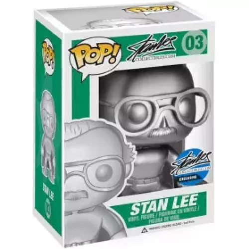 Funko Pop! Stan Lee #03 Superhero Silver Stan Lee Collectibles Com Box