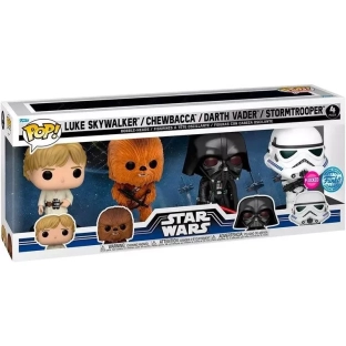 Stormtrooper Luke Skywalker / Chewbacca (Flocked) / Darth Vader / Stormtrooper Pack