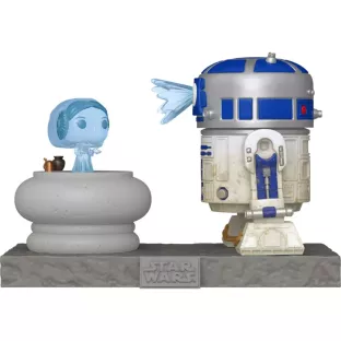 R2-D2 and Princess Leia Hologram image