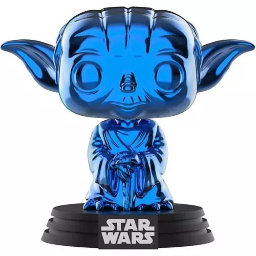 Funko Pop! Yoda #124 Blue Chrome Star Wars Vinyl Figure