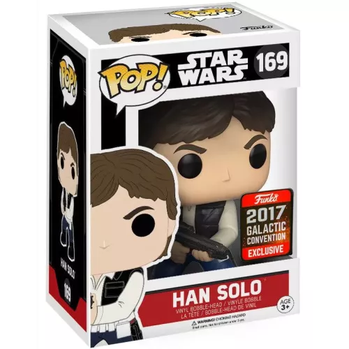 Funko Pop! Han Solo #169 Action Pose Star Wars Vinyl Figure Box