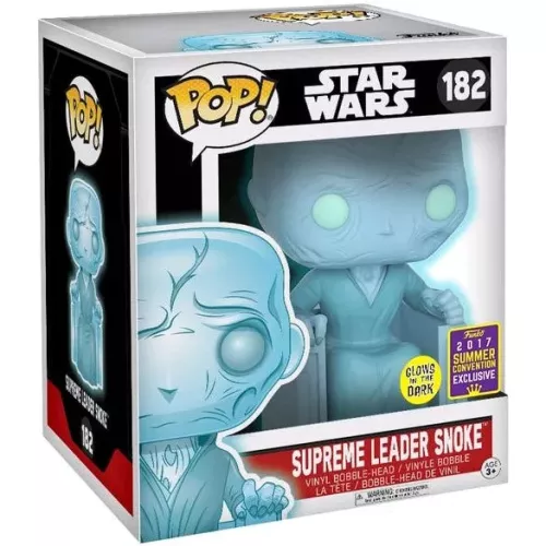 Funko Pop! Supreme Leader Snoke #182 Holographic 6 Inch Glows in the Dark Box