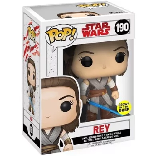 Funko Pop! Rey #190 Glows in the Dark Star Wars Vinyl Figure Box