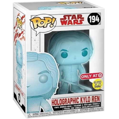 Funko Pop! Holographic Kylo Ren #194 Glows in the Dark Box