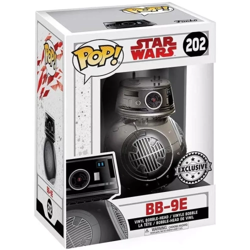 Funko Pop! BB-9E #202 Chrome Silver Star Wars Vinyl Figure Box