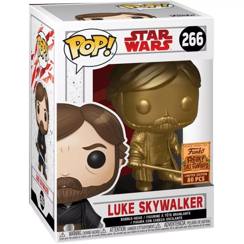 Funko Pop! Luke Skywalker #266 Gold Star Wars Vinyl Figure Box