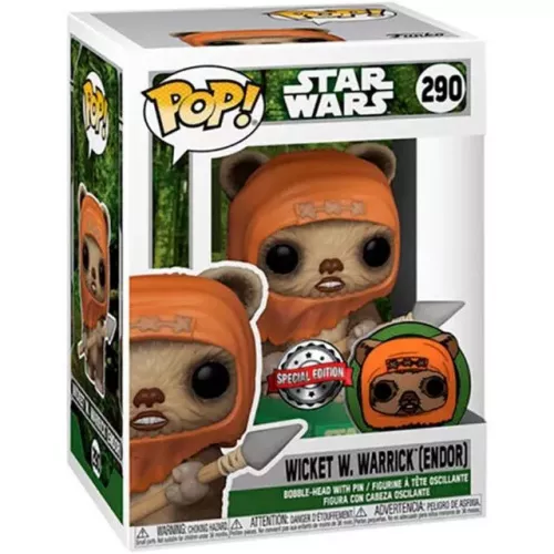 Funko Pop! Wicket W. Warrick (Endor) #290 with Pin Box