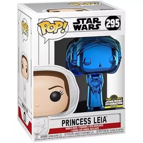 Funko Pop! Princess Leia #295 Blue Chrome Star Wars Box
