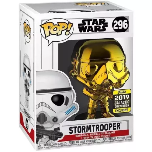 Funko Pop! Stormtrooper #296 Gold Chrome Star Wars Box