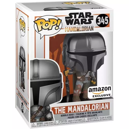 Funko Pop! The Mandalorian #345 Chrome Star Wars The Mandalorian Box