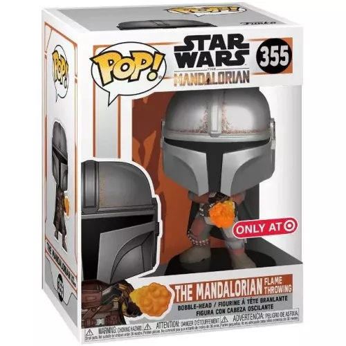Funko Pop! The Mandalorian Flame Throwing #355 Star Wars The Mandalorian Box