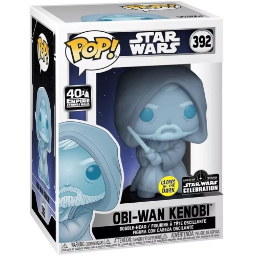 Funko Pop! Obi-Wan Kenobi #392 Holographic Glows in the Dark Box