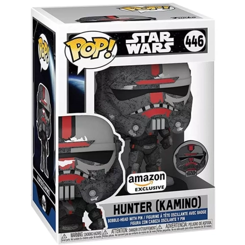 Funko Pop! Hunter (Kamino) #446 with Pin Star Wars Box
