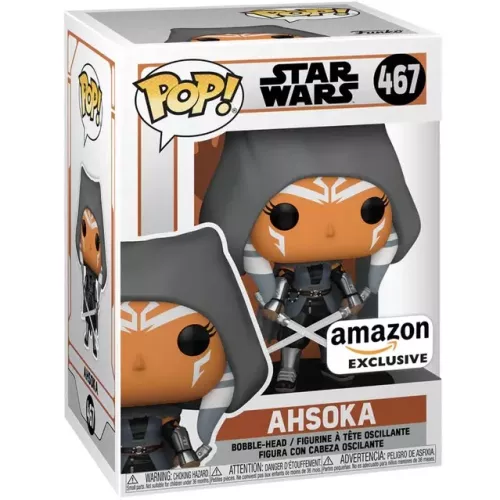 Funko Pop! Ahsoka #467 Hooded with Dual Sabers Star Wars Box