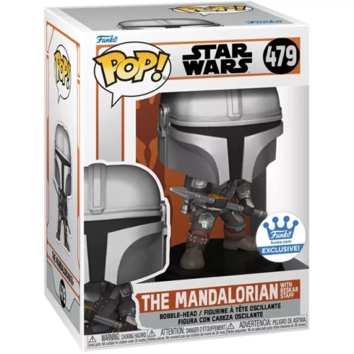 Funko Pop! The Mandalorian with Beskar Staff #479 Star Wars Box