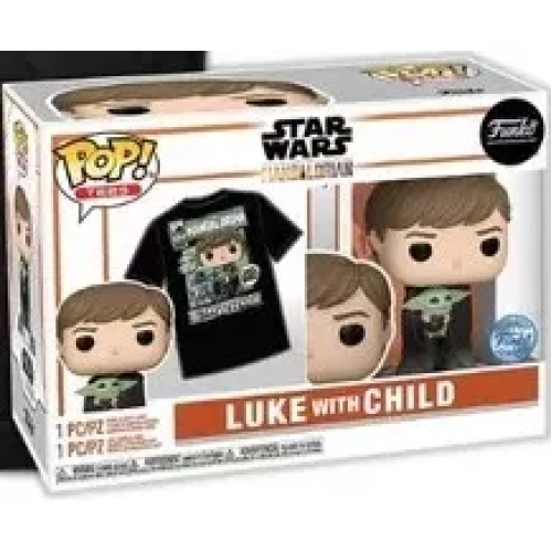 Funko Pop! Luke Skywalker with Grogu #482 Sandy Star Wars Box