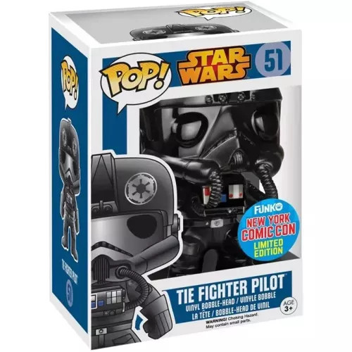Funko Pop! TIE Fighter Pilot #51 Chrome Star Wars Vinyl Figure Box