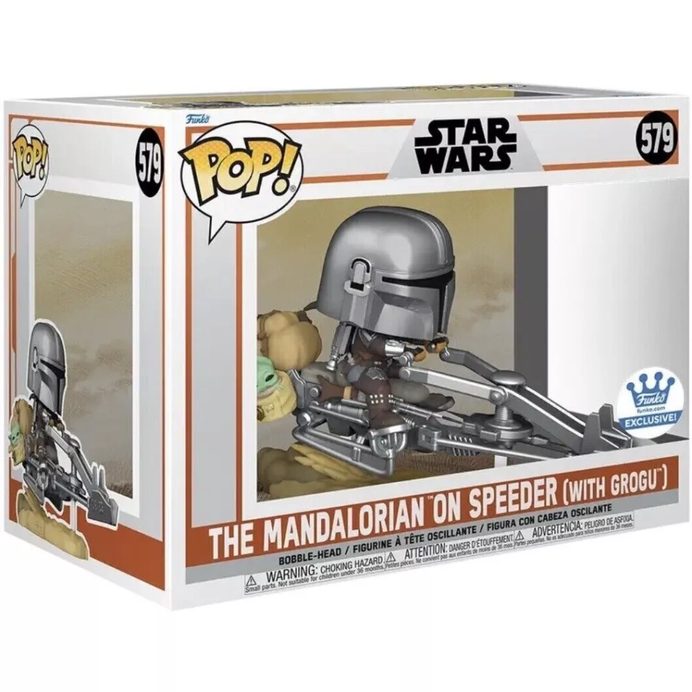 The Mandalorian on Speeder (with Grogu) Box