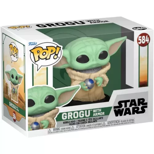 Funko Pop! Grogu with Armor #584 Star Wars Vinyl Figure Box