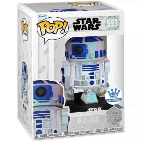 Funko Pop! R2-D2 #593 Faceted Collection Star Wars Disney 100 Box