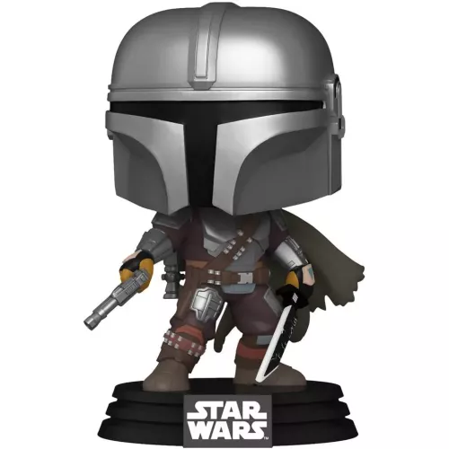 Funko Pop! The Mandalorian with Darksaber #604 Glows in the Dark