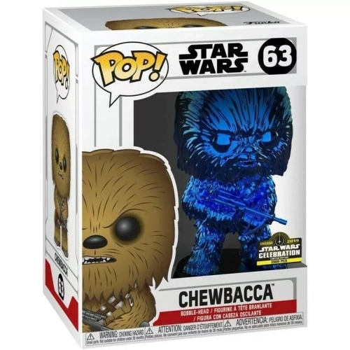 Funko Pop! Chewbacca #63 Blue Chrome Star Wars Vinyl Figure Box