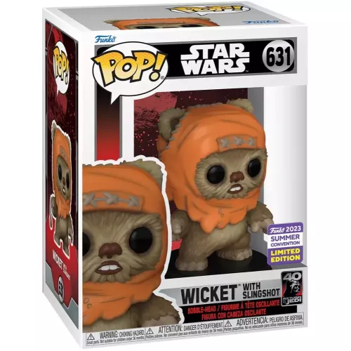 Funko Pop! Wicket with Slingshot #631 Star Wars Vinyl Figure Box