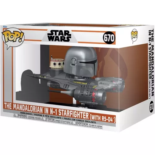 Funko Pop! The Mandalorian in N-1 Starfighter (with R5-D4) #670 Box