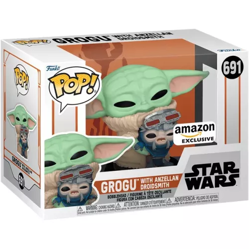 Funko Pop! Grogu with Anzellan Droidsmith #691 Star Wars Box