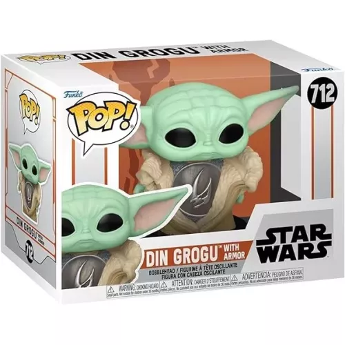 Funko Pop! Din Grogu with Armor #712 Star Wars Vinyl Figure Box
