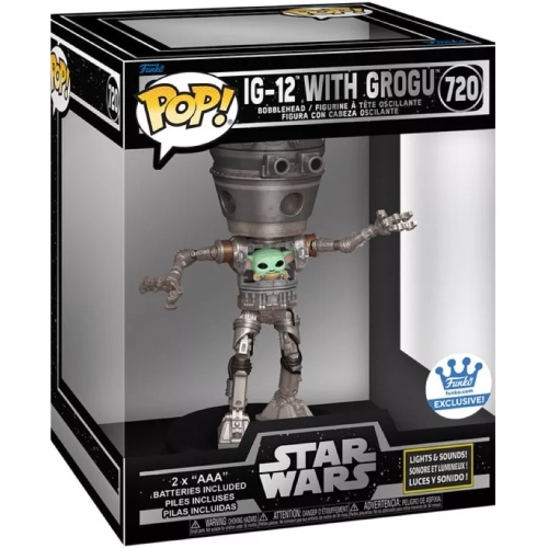 Funko Pop! IG-12 with Grogu #720 Lights & Sound! Star Wars Box
